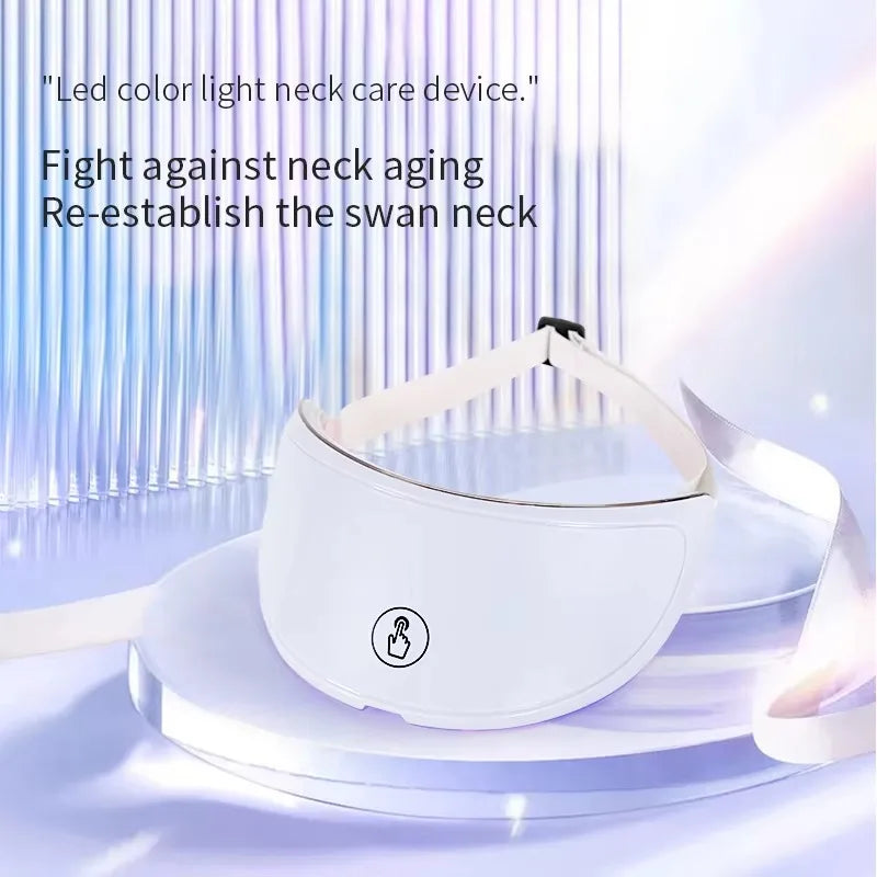 Neck LED Mask 7 Colors Photon Skin Brightening Anti-Wrinkle Neck Lift Beauty Mask Skin Tightening Neck Wrinkle Remover Skincare