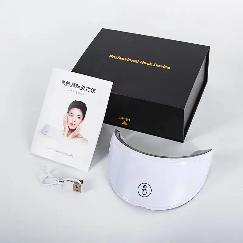 Neck LED Mask 7 Colors Photon Skin Brightening Anti-Wrinkle Neck Lift Beauty Mask Skin Tightening Neck Wrinkle Remover Skincare