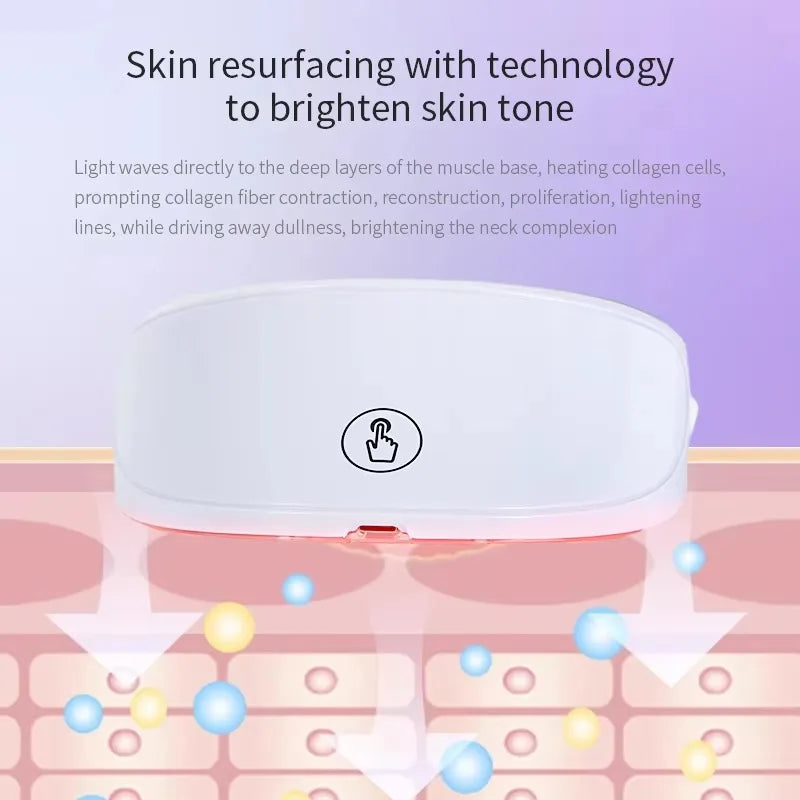 Neck LED Mask 7 Colors Photon Skin Brightening Anti-Wrinkle Neck Lift Beauty Mask Skin Tightening Neck Wrinkle Remover Skincare