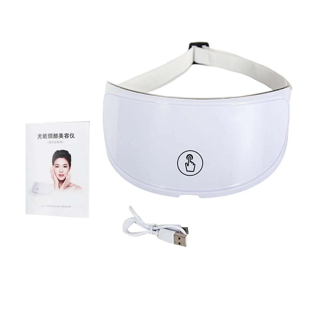 Neck LED Mask 7 Colors Photon Skin Brightening Anti-Wrinkle Neck Lift Beauty Mask Skin Tightening Neck Wrinkle Remover Skincare